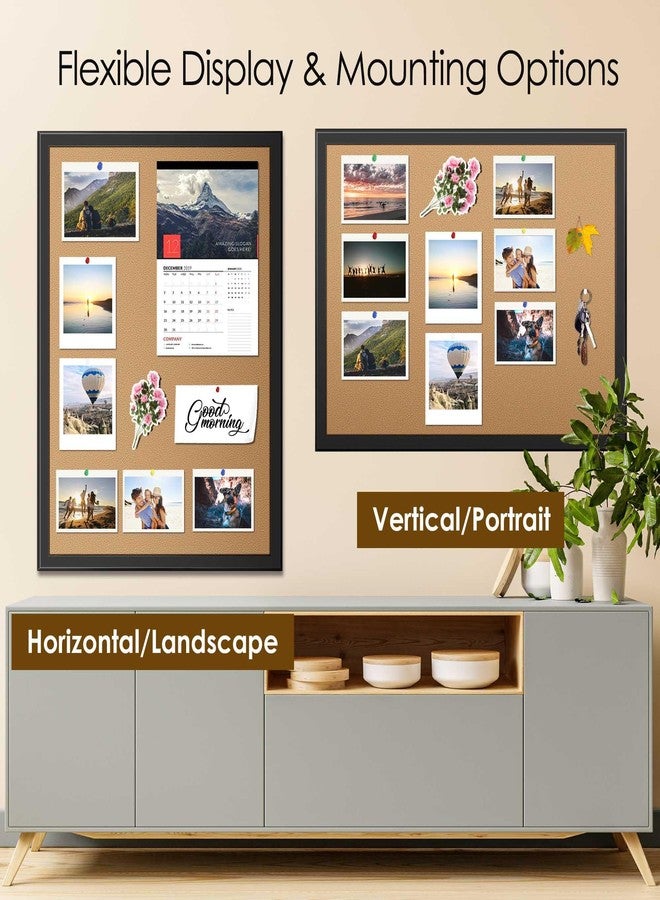 ORIENTOOLS لوحات فلين للجدران من أورينتولز، مقاس 18 × 24 بوصة، لوحة فلين للمكاتب، مع إطار، لوحة دبابيس للتعليق، إطار خشبي، لوحة فلين للمكاتب والمنازل والمدارس - Image 5