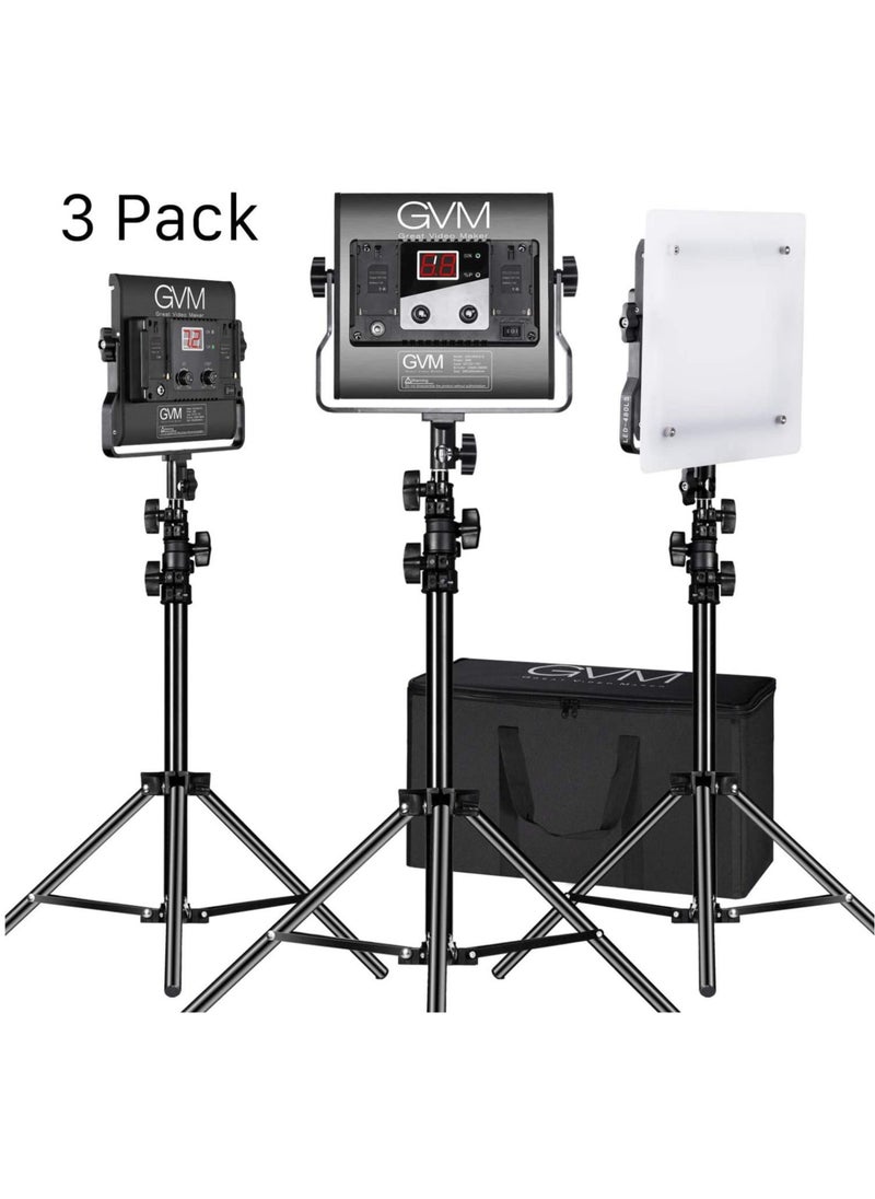 GVM Great Video Maker GVM Great Video Maker CRI97/TLCI97 ED Lighting Kits with App Control (Pack of 3)  - Image 2
