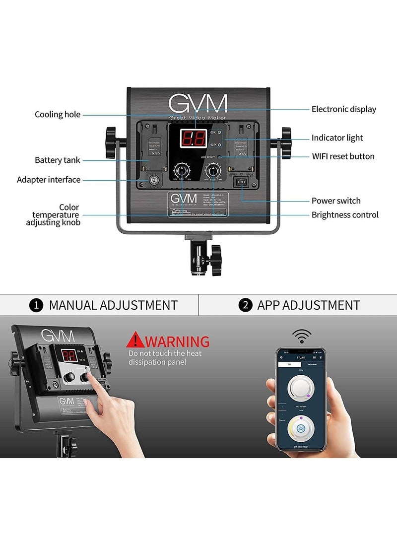 GVM Great Video Maker CRI97/TLCI97 ED Lighting Kits with App Control (Pack of 3) - pzsku/Z0B6008CF5F71CBC9E185Z/45/_/1738391833/4abc7ffd-fb76-4559-9bfb-384926512333