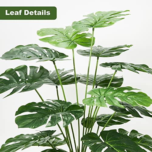Guheake 26" Fake Plants Large, Tropical Palm Tree Artificial Monstera Faux Plant Tree with Pot for Home Office Living Room Decor Indoor - Image 4