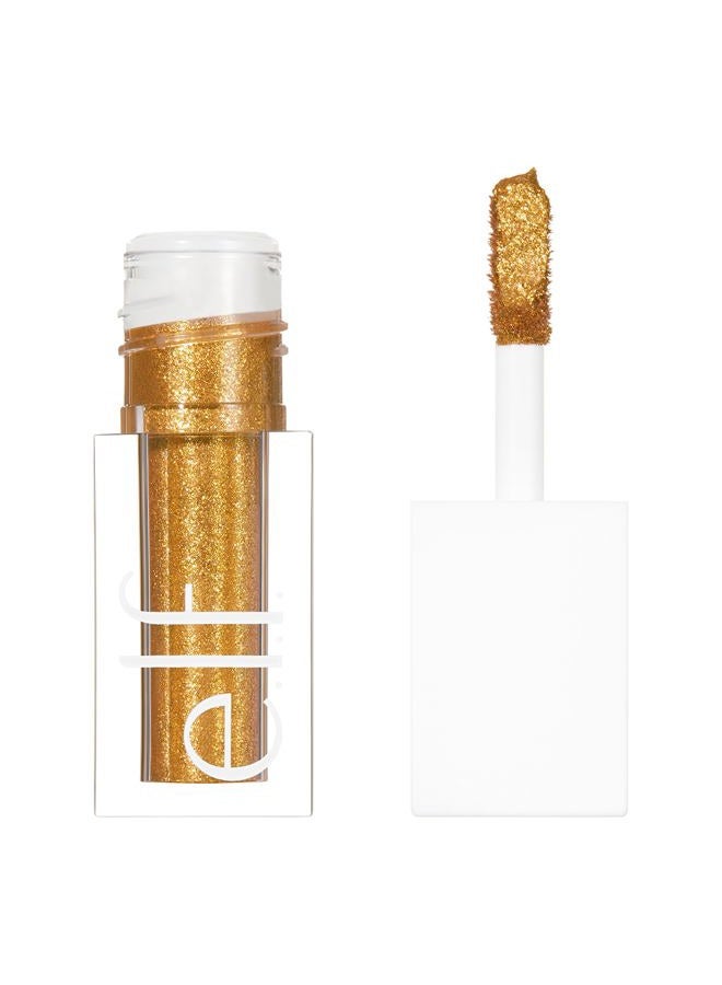 elf Liquid Glitter Eyeshadow, Long Lasting, Quick-Drying, Opaque, Gel-Based Eyeshadow For Creating High-Impact, Multi-Dimensional Eye Looks, 24K Gold, 0.10 Fl Oz - Image 1