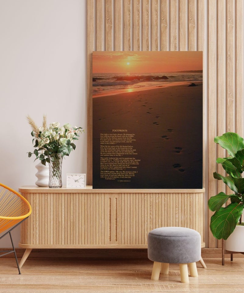 Impact Posters Gallery Footprints Poster in the Sand Motivational Wall Decor Art Print (16x20) - Image 2