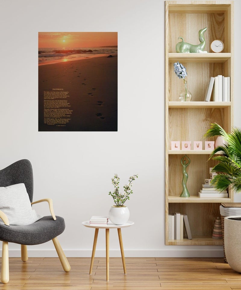 Impact Posters Gallery Footprints Poster in the Sand Motivational Wall Decor Art Print (16x20) - Image 4