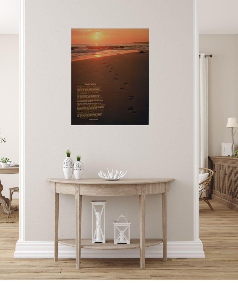 Impact Posters Gallery Footprints Poster in the Sand Motivational Wall Decor Art Print (16x20) - Image 3
