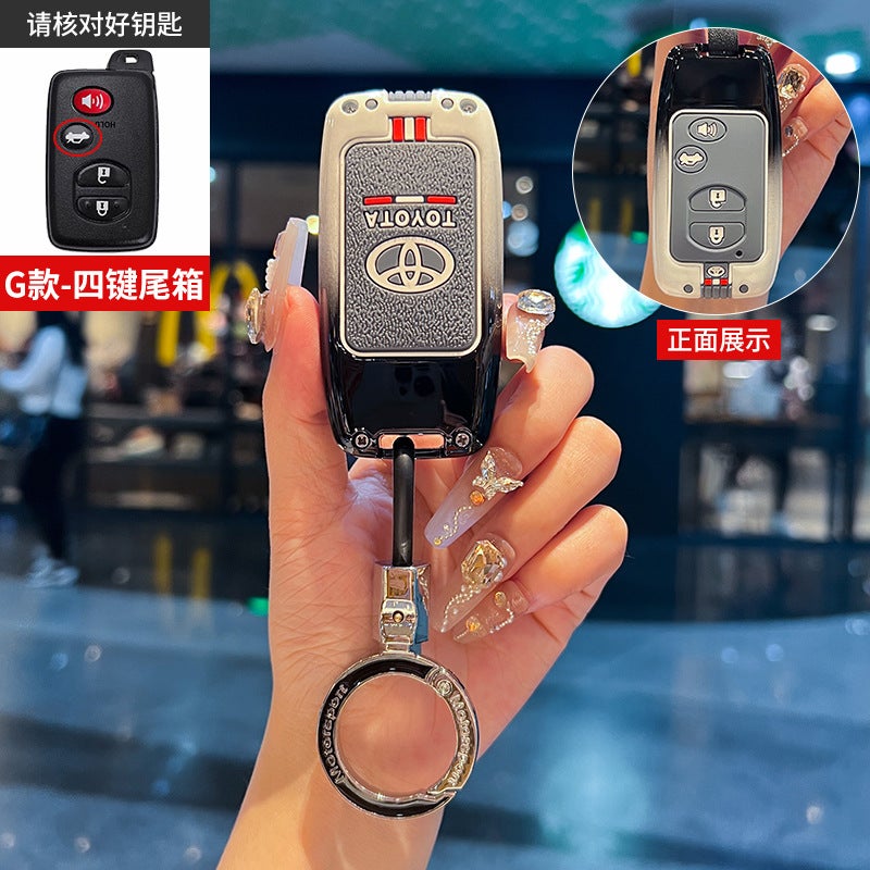 Silicone Key Case Cover Compatible with Toyota Highlander, Camry, CHR, Reiz, Corolla - Zinc  Alloy