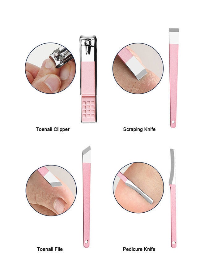 NIBEMINENT 18-Piece Professional Pedicure And Manicure Tool Kit Rose Gold - Image 5