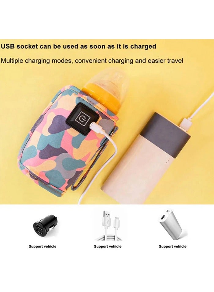 Baby Bottle Warmer Portable Car Travel USB Charging Bottle Heater 3 Temperature for Breastfeeding - Image 3