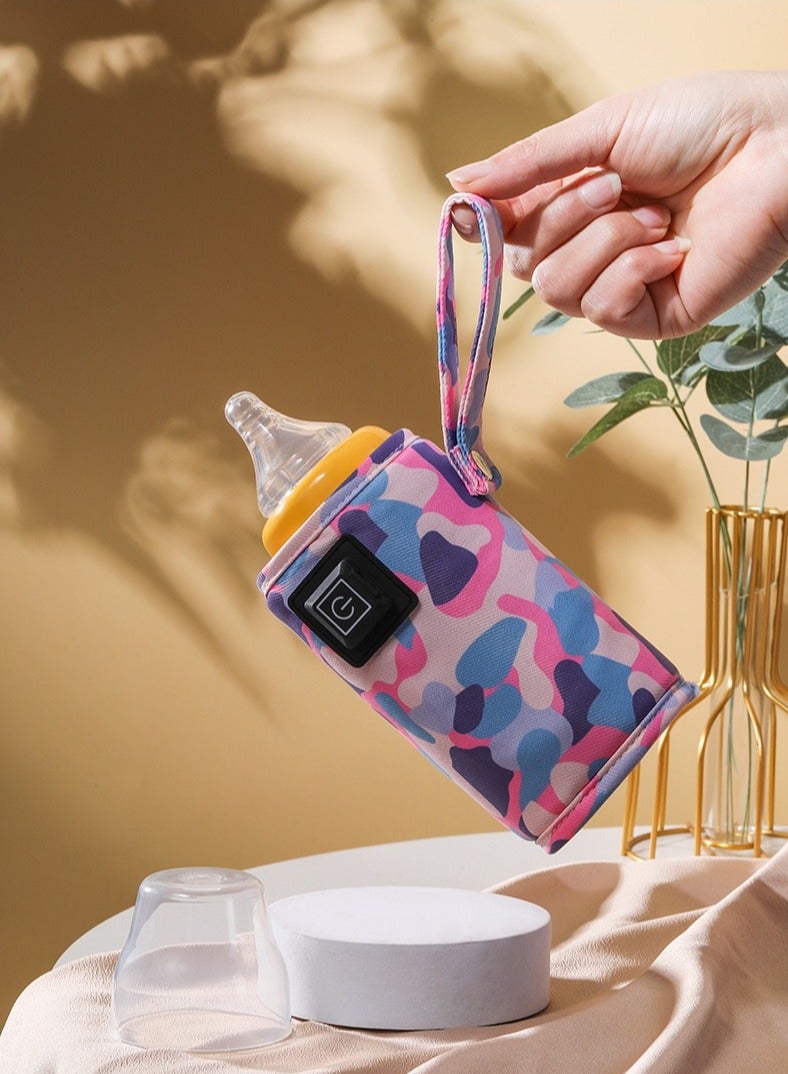 Baby Bottle Warmer Portable Car Travel USB Charging Bottle Heater 3 Temperature for Breastfeeding - Image 1