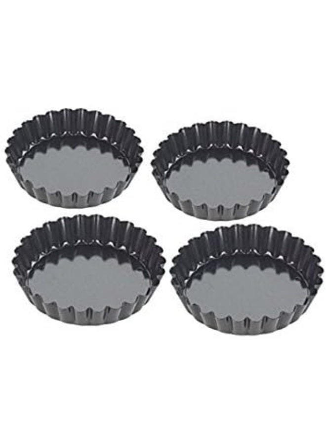 قوالب تارت تالا بيرفورمانس غير لاصقة 4 قطع 10 سم قطر × 2 سم
