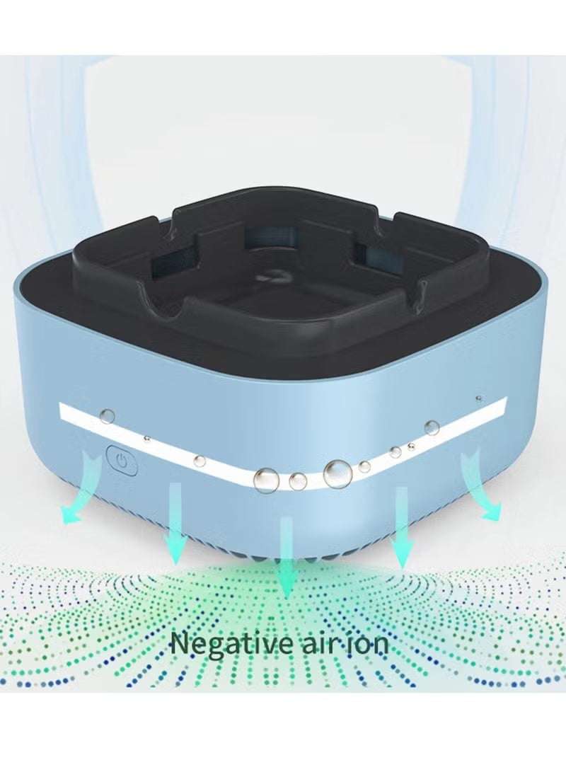 ELTRAZONE Air Purifier Ashtray Multifunction Negative Ion Smokeless Air Cleaner Odor Removal Quiet Air Freshener Compact Indoor Smoke Eliminator for Home Office Car Use Portable Modern Design Ashtray Air Purifier Device - Image 2