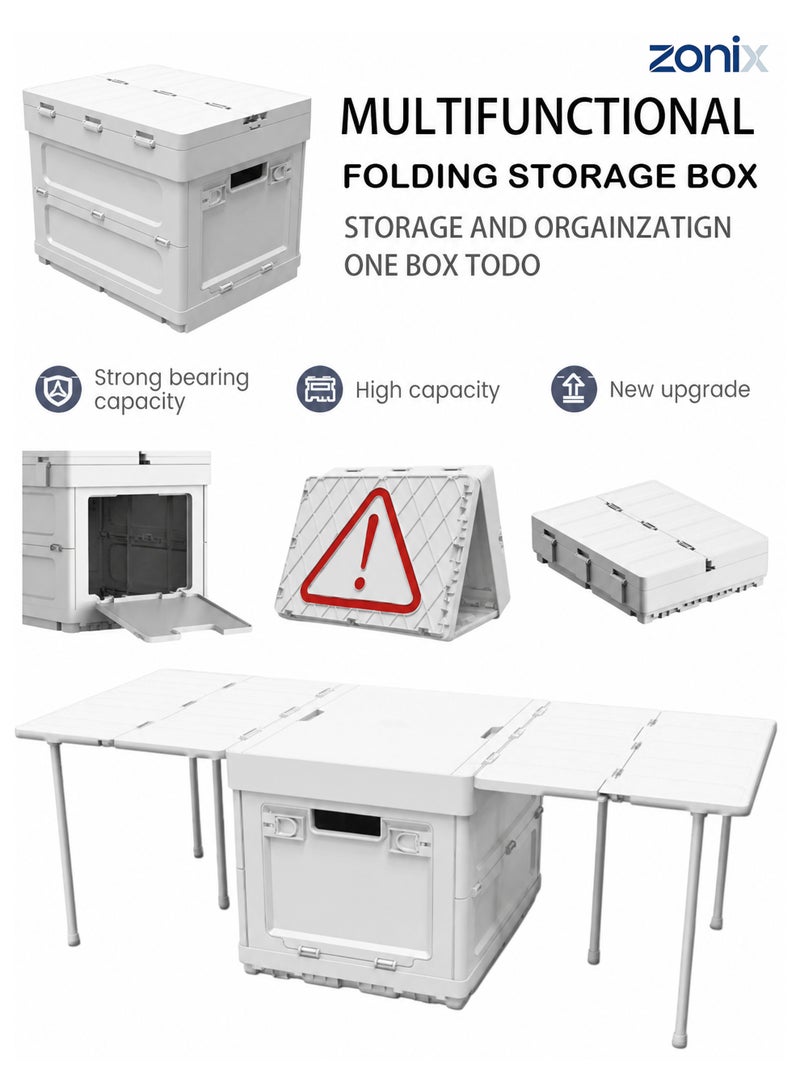 ZONIX Multifunctional Folding Storage Box, featuring an all-in-one design that’s portable, spacious, and sturdy. Ideal for camping, home, and car use. - Image 1