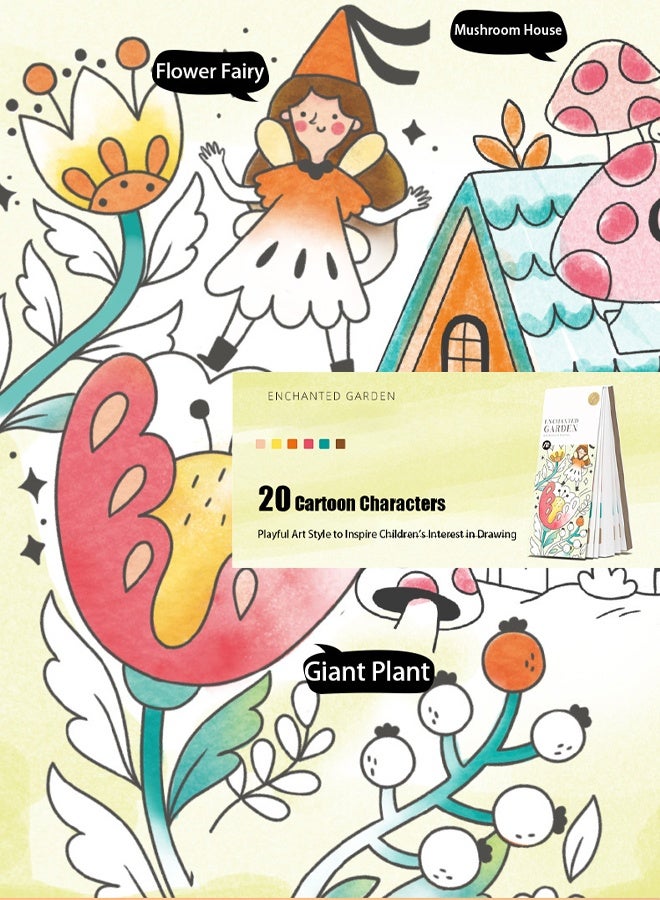 MiDeer 2PCS Pocket Watercolor Painting Book with Brushesn Pocket Watercolor Drawing Book Watercolor Paint Bookmark Magic Water Coloring Books for Kids School Improve Your Child's Creativity & Concentration - Image 2