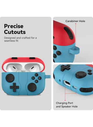 AirPods Pro 3 Case Cover with Cleaning Kit Retro Handheld Game Console Design for AirPods Pro 3rd Generation Case Soft Silicone Protective Cover Skin for Apple AirPods Pro 3rd Gen 2025 - view 3
