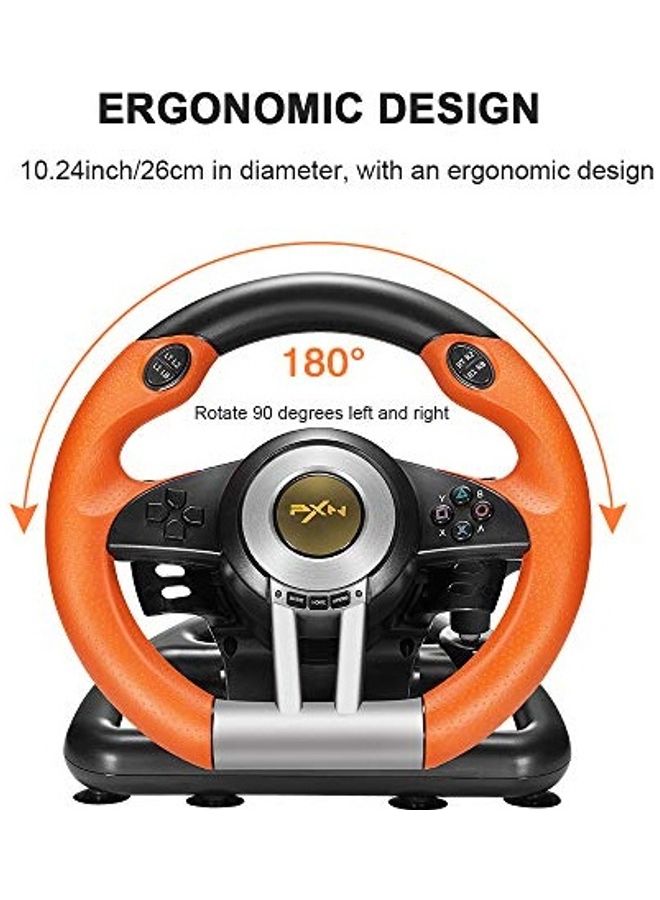 PXN Racing 180 Degree Universal USB Car Sim Race Wired Steering Wheel - Image 5