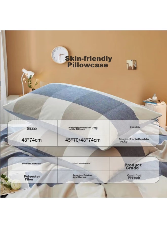 Avivi Aiwei Pillowcase, Brushed Pillowcase, One Pair, Children's Pillowcase, Cartoon, Student Single Pillowcase, Jianxi Ge, 48*74cm - Image 1
