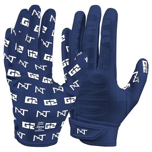 NXT NXTRND Nxtrnd G2 Pro Football Gloves Mens Ultra Sticky Elite Receiver Gloves Navy Blue Medium - Image 1