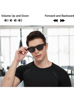 Oho OhO sunshine OhO Bluetooth Sunglasses, Voice Control and Open Ear Style Smart Glasses Listen Music and Calls with Volume UP and Down, Bluetooth 5.0 Audio Glasses and IP44 Waterproof, unisex-adult  - Image 3