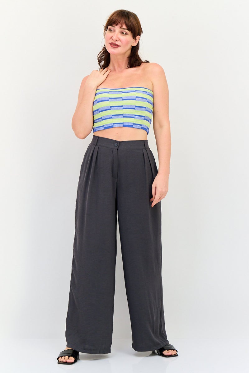 Bershka بلوزة نسائية بدون حمالات بتصميم مستقيم ومجموعة ألوان متعددة - Image 4