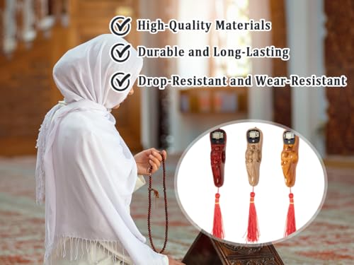 Hitopin 3 Pieces Portable Handheld Digital Beads Counter, Prayer Digital Finger Counters, Digital Tasbih Electronic Rosary Tally Counter, for Meditation, Relaxation, Muslim Prayer - Image 5