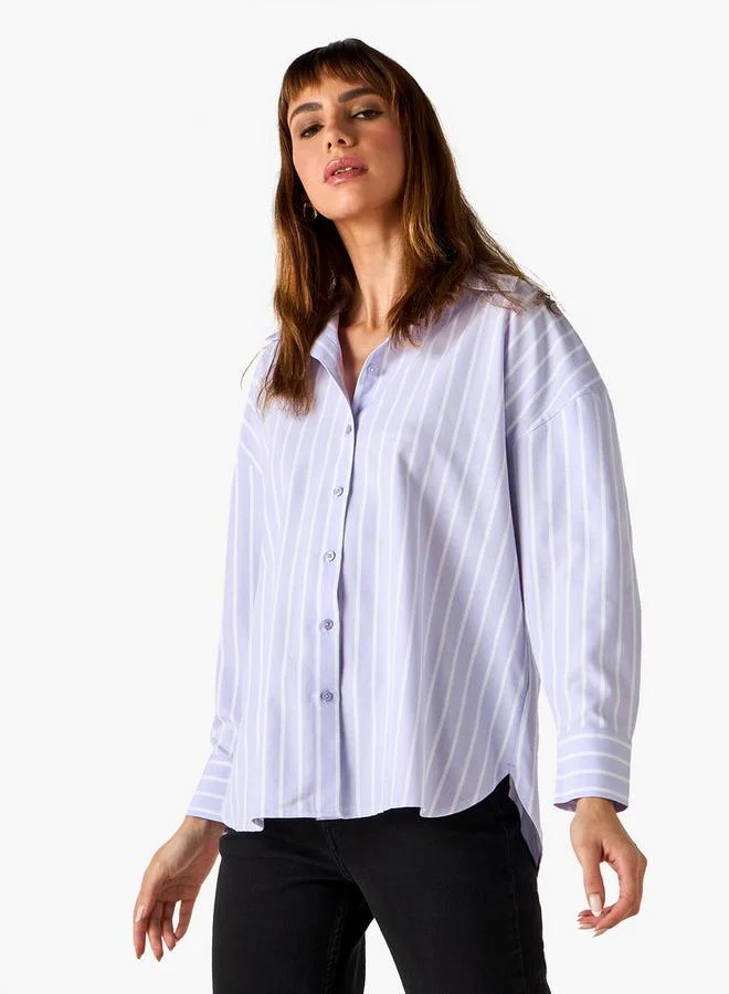 Splash FAV Regular Fit Striped Oxford Shirt