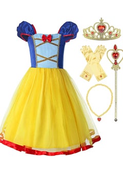 Excefore Girls Mermaid Costume Princess Dress Up with Accessories, 130cm  - Image 1