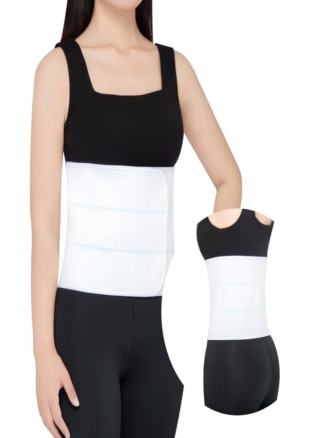 Pauline Abdominal Binder Post Surgery Compression Support | Stomach Wrap Belly Band for Hernia Tummy Tuck | Soft, Latex-free, Breathable - (30" - 45") 3 Panel - 9" High - Image 1