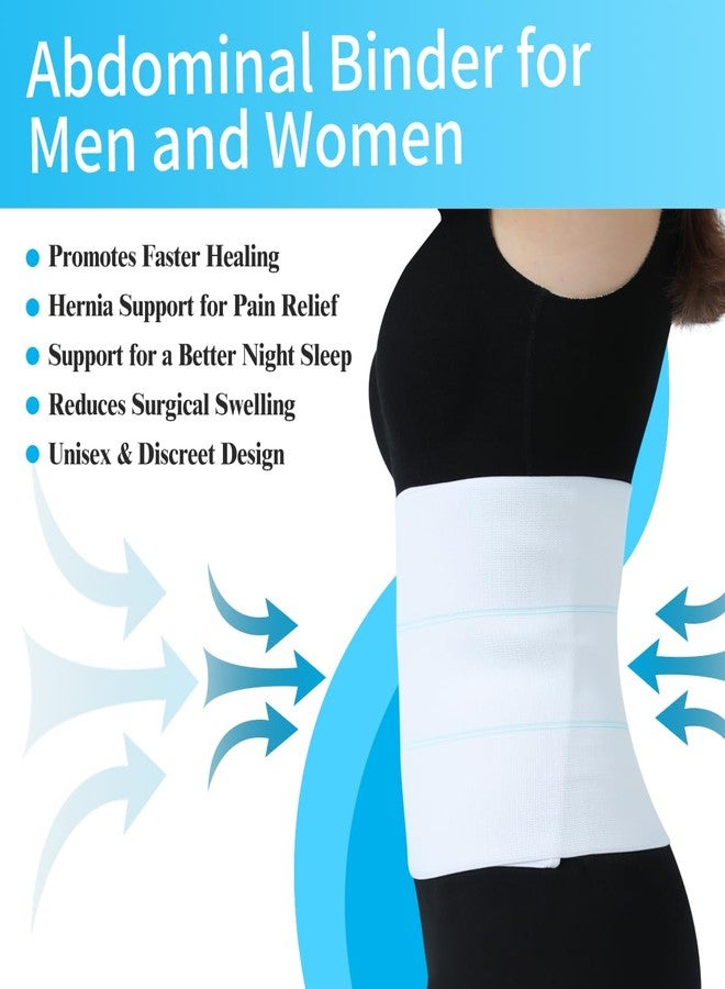Pauline Abdominal Binder Post Surgery Compression Support | Stomach Wrap Belly Band for Hernia Tummy Tuck | Soft, Latex-free, Breathable - (30" - 45") 3 Panel - 9" High - Image 5
