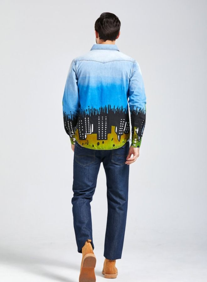 Nomadic Noble 2022 New Printed Denim Jacket  - Image 1