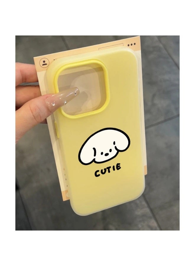 NIBEMINENT Cartoon Little Animals Protective TPU Case Cover For iPhone 16 Pro, Yellow