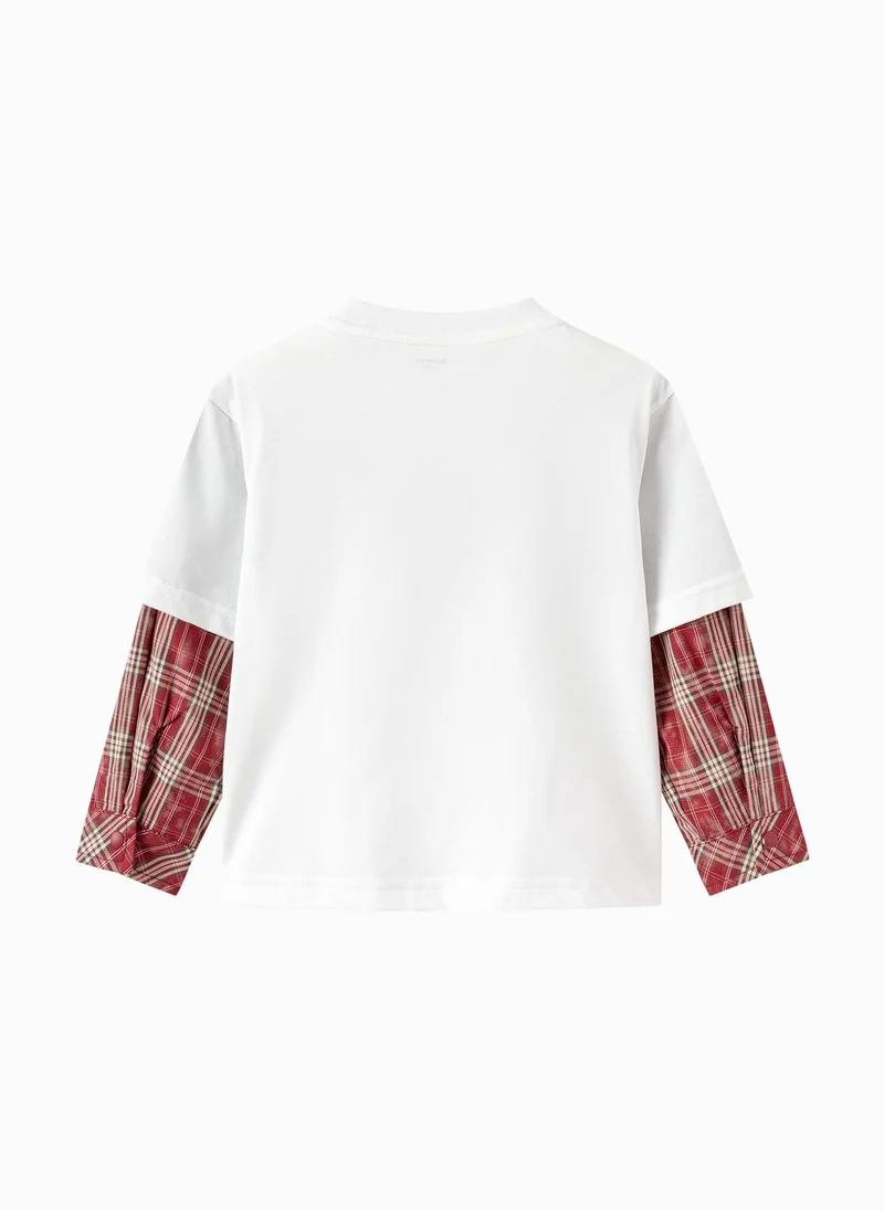 Balabala Toddler Boys Round neck long-sleeved T-shirt