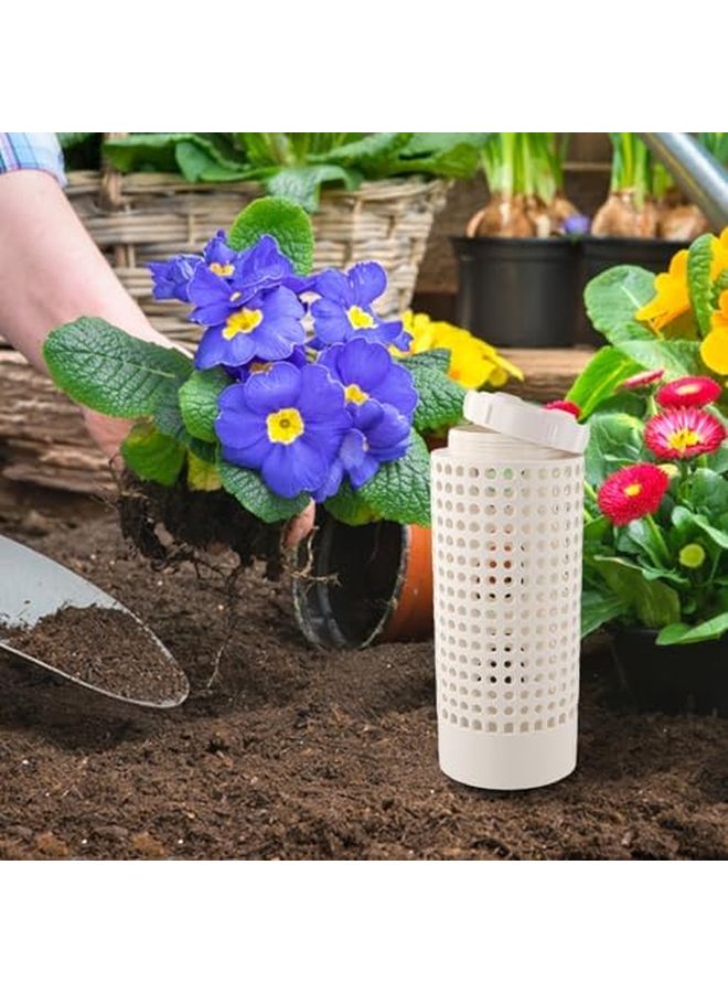 PVC Compost Tube For Garden Waste Processing With Secure Lid For Small Flower Pots And Raised Beds - Image 3