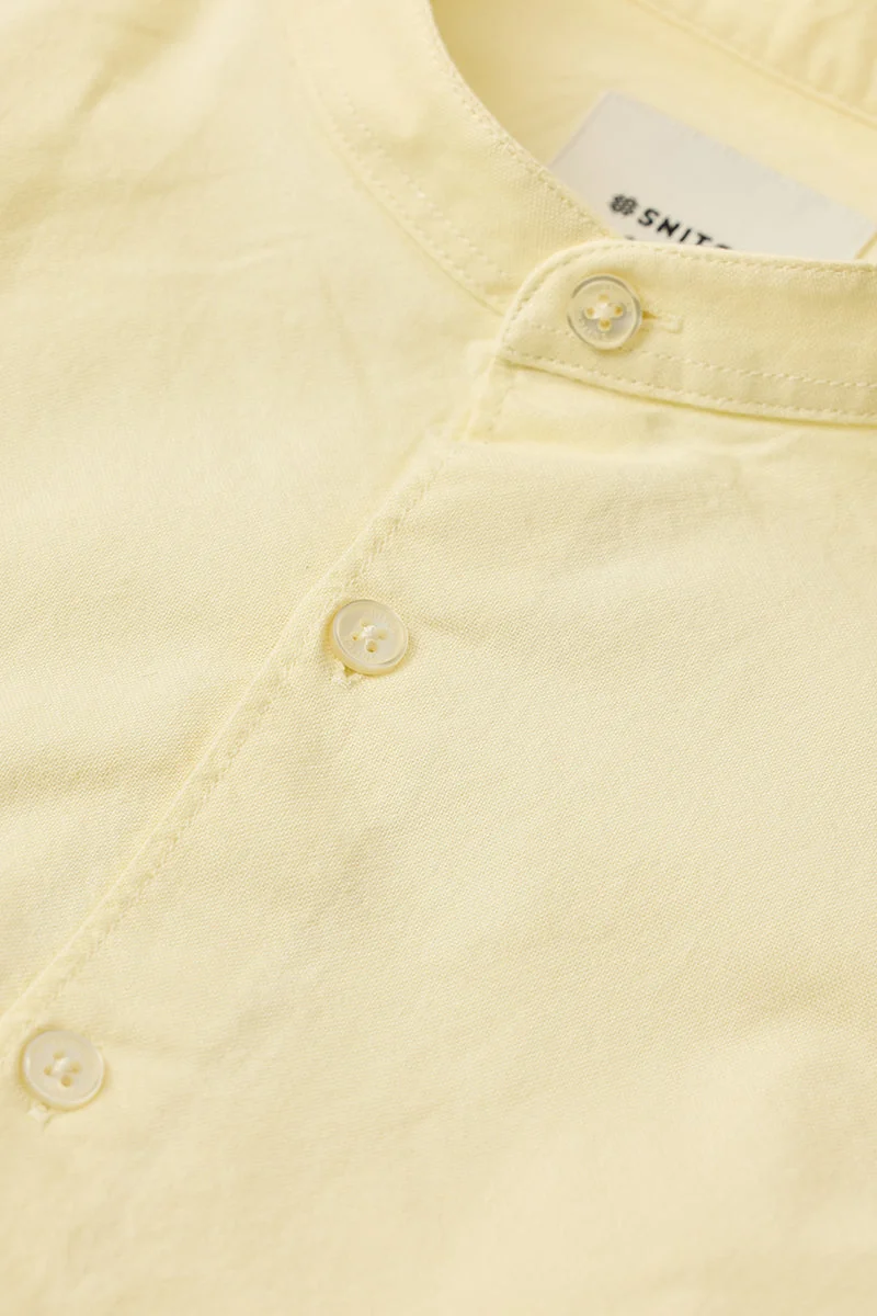 SNITCH Slim Fit Core Lab Oxford Light Yellow Shirt