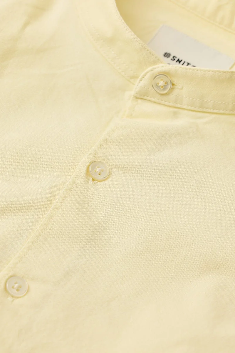 SNITCH Slim Fit Core Lab Oxford Light Yellow Shirt