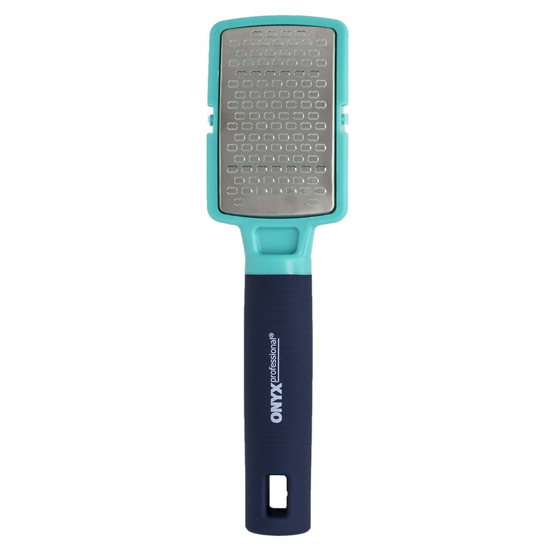 Onyx Professional Foot Rasp, No Mess Callus Remover for Feet, Includes Debris Catcher - Stainless Steel Foot Scrubber Dead Skin Remover, Lightweight Callus Shaver for Feet, Foot File, Pedicure - Image 1