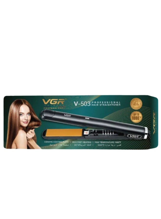 VGR 2 in 1 Professional Hair Straightener Wet & Dry Use V-503 – Ceramic Infrared Flat Iron with Fast Heating, Digital LED Control, Anti-Scald Design, 100–240V Travel Friendly Salon Hair Iron for Smooth Shiny Hair black - Image 2
