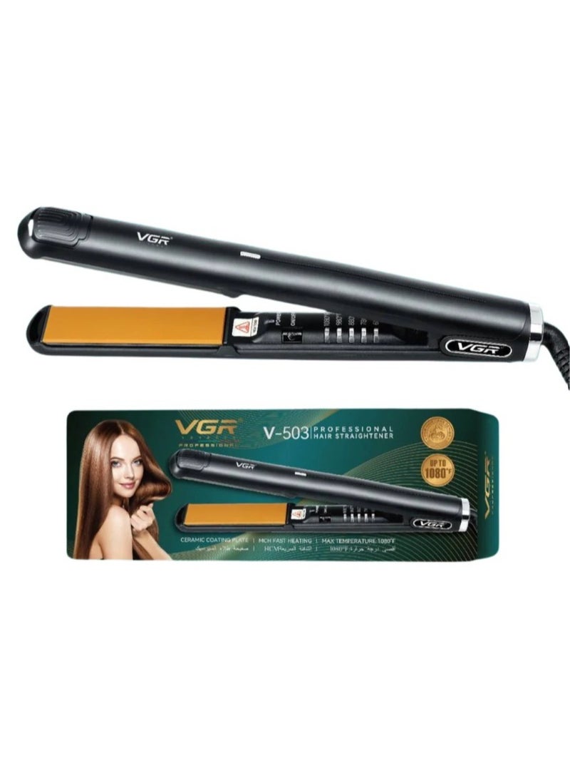 VGR 2 in 1 Professional Hair Straightener Wet & Dry Use V-503 – Ceramic Infrared Flat Iron with Fast Heating, Digital LED Control, Anti-Scald Design, 100–240V Travel Friendly Salon Hair Iron for Smooth Shiny Hair black - Image 3