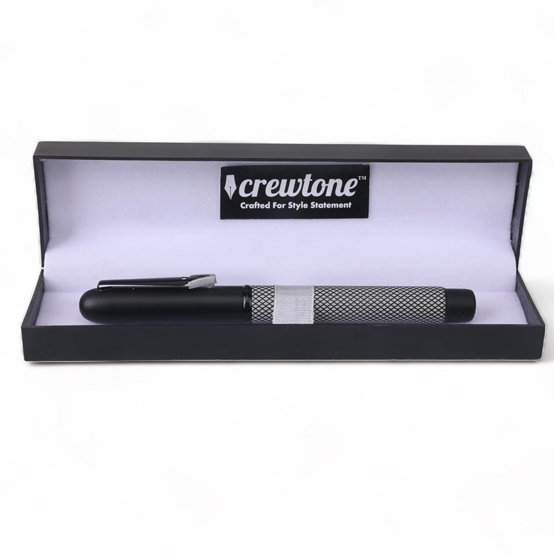 crewtone 20426 Luxury Esthetic Roller Ball Pen Auto Closer Megnatic Cap Ruby Check Metal Pen with Black Nib Shape Clip Pen Gift Set For Men & Women, Professional, Executive, Nice Pen With Gift Box. - Image 3