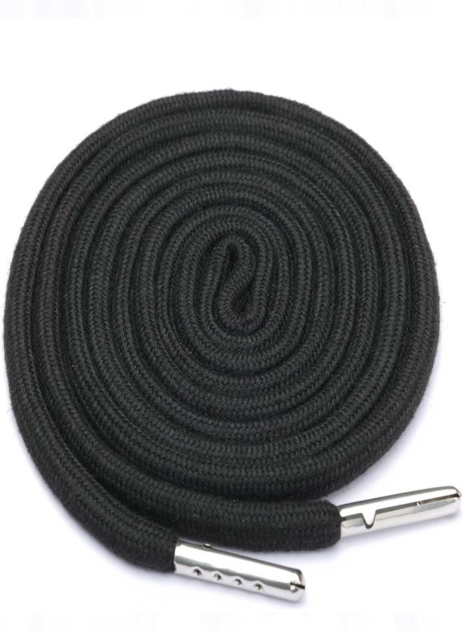 Anjpuy 4 Pcs 53'' Drawstring Cords Replacement Drawstrings in 10 Colors facor,with 3 Style Easy Threader for Sweatpants Shorts Pants Hoodies(Black) - Image 2