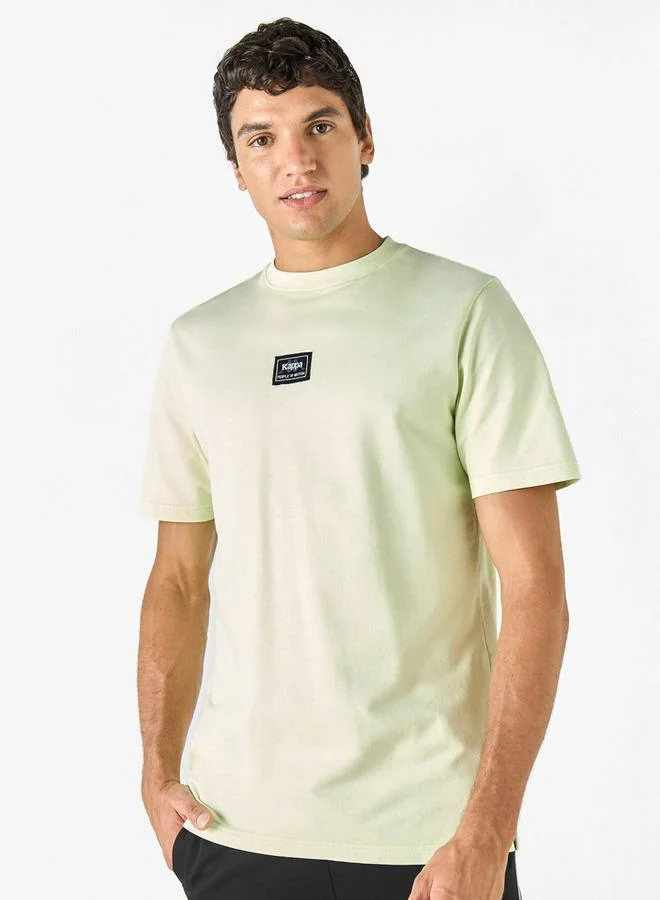 Kappa Embroidered T-shirt with Crew Neck and Short Sleeves