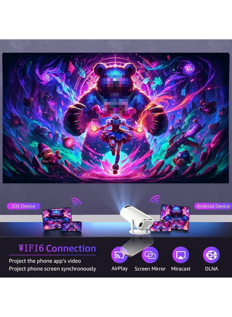 Topleo Game Projector and 2 Retro Gaming Consoles, Mini Projector with Wifi and Bluetooth, Small Portable Outdoor Movie Projector, Arcade Vision Smart HD Projector with Built in 10,000+ Retro Games - Image 5