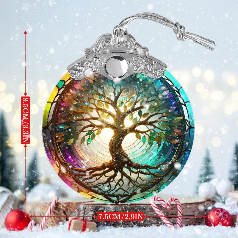 Jocidea Tree of Life Suncatcher  Jocidea Stained Glass Window Hanging  Christmas Ornament  Tree of Life Ornaments for Christmas Tree  Tree of Life Home Decor  Holiday Decor  Christmas Decor - Image 4