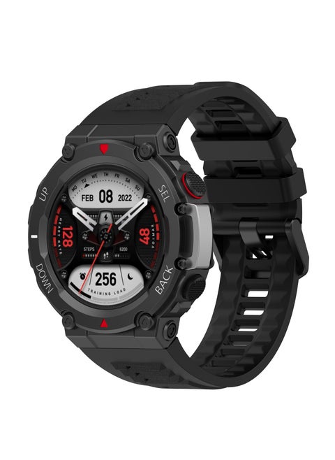 1pcs Compatible with Amazfit T-Rex 2 Smartwatch, Adjustable Sport Soft Silicone Replacement Strap for Amazfit T-Rex 2 (No Host)