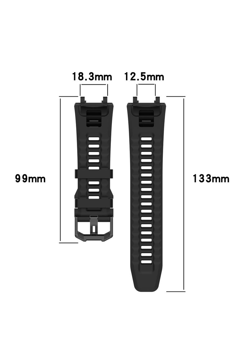1pcs Compatible with Amazfit T-Rex 2 Smartwatch, Adjustable Sport Soft Silicone Replacement Strap for Amazfit T-Rex 2 (No Host)