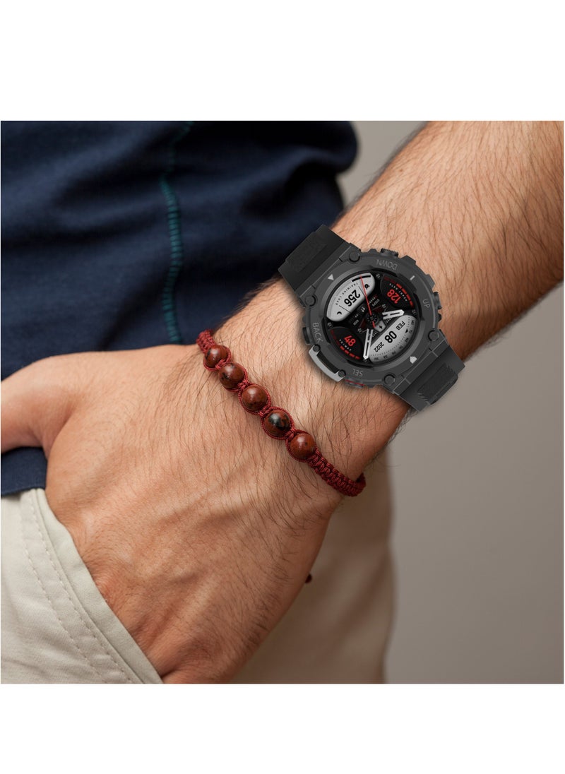 1pcs Compatible with Amazfit T-Rex 2 Smartwatch, Adjustable Sport Soft Silicone Replacement Strap for Amazfit T-Rex 2 (No Host)