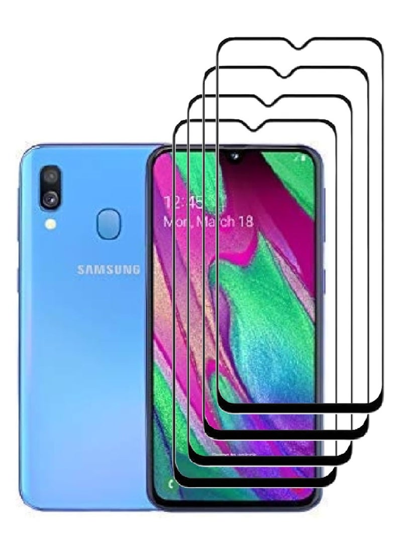 AINA 4 Pieces Tempered Glass Screen Protector 5D Designed For Samsung Galaxy A40 Full Glue Edge to Edge Full Screen Coverage And Bubble Free - Image 1