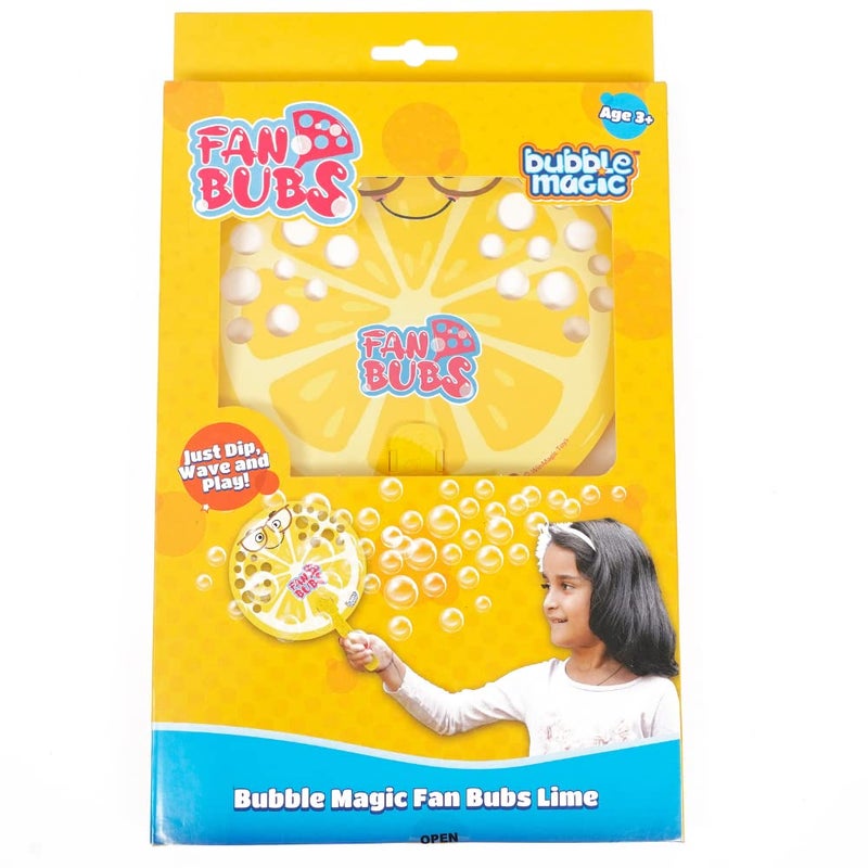 Bubble Magic Fan Bubs Lime, Bubble Solution with Hand Fan for The Kids 3 Years and Above, Multicolor, (FB50006) - Image 3