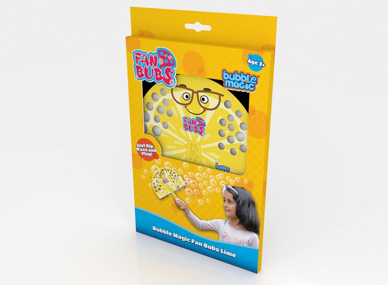 Bubble Magic Fan Bubs Lime, Bubble Solution with Hand Fan for The Kids 3 Years and Above, Multicolor, (FB50006) - Image 5