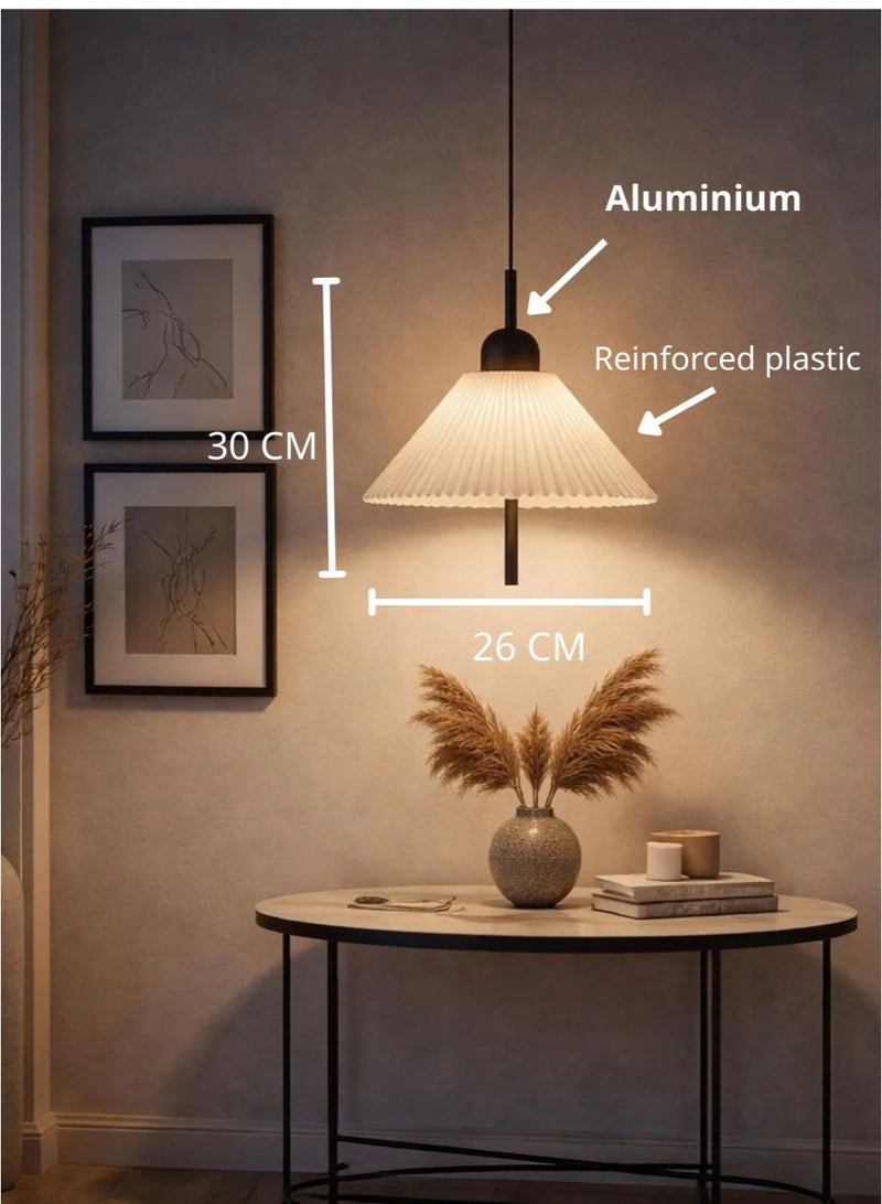 Chandelier A pendant light with an elegant design that combines a contemporary touch with refined simplicity, made from durable materials including reinforced board, plastic, and aluminum. - Image 1