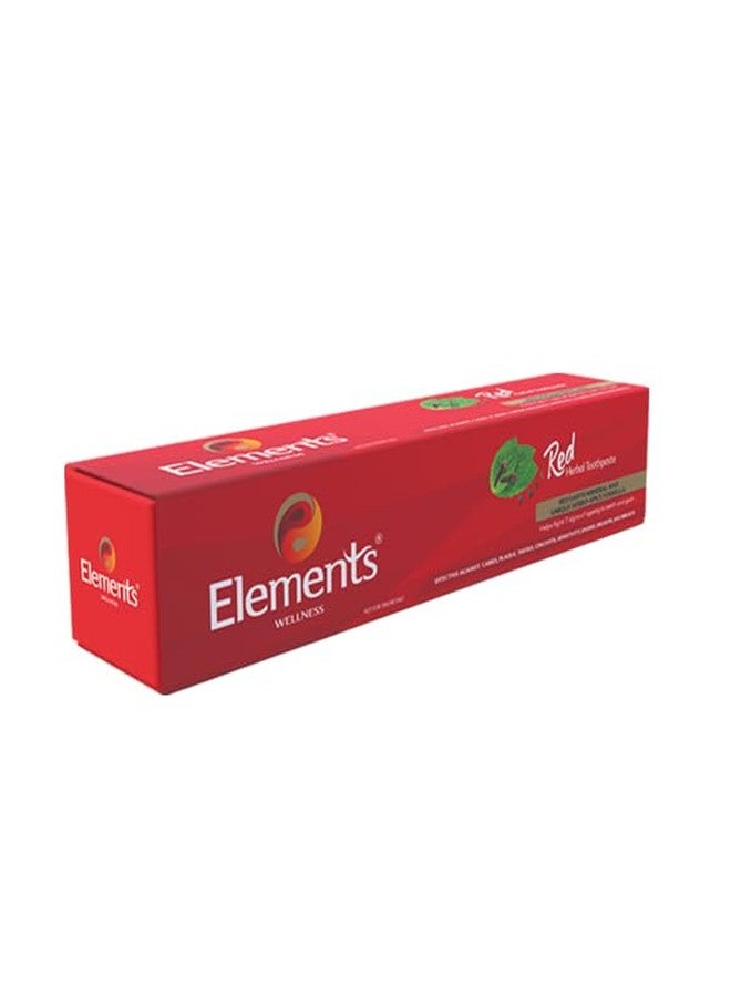 Elements Wellness Red Herbal Toothpaste (Pack of 2)| Enriched with 9 Natural Actives | Fights 7 Dental Problems - Cavities, Plaque, Bad Breath, Sensitivity & More | Ayurvedic Oral Care for Healthy Teeth & Gums - Image 2