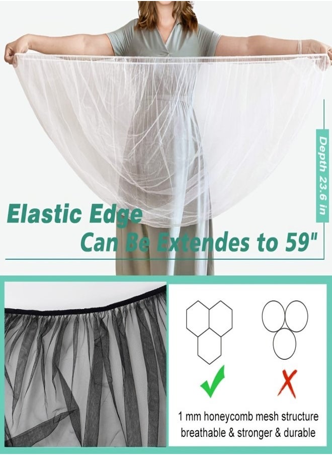 Stroller Mosquito Net - Durable Stroller Mosquito Net - Perfect insect screen for strollers, cradles, bassinets, playpens, cribs and portable mini cribs,